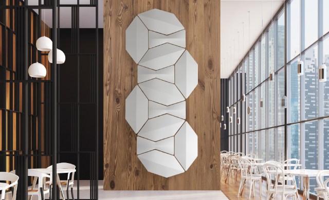 Bow sound absorbing wall panels